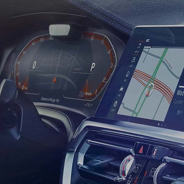 Detail shot of a control panel of a 2022 BMW 3 SERIES