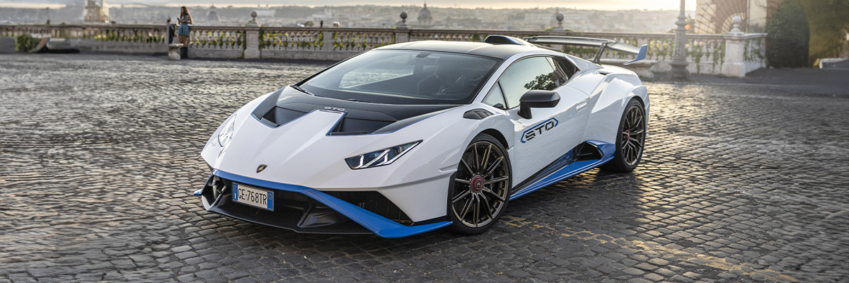 Exterior shot of a Lamborghini vehicle.