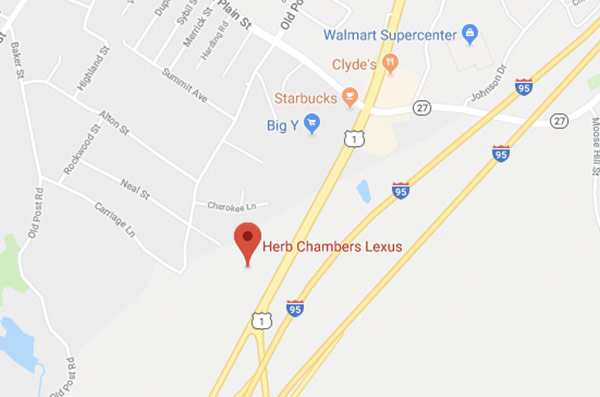Herb Chambers Lexus of Sharon map
